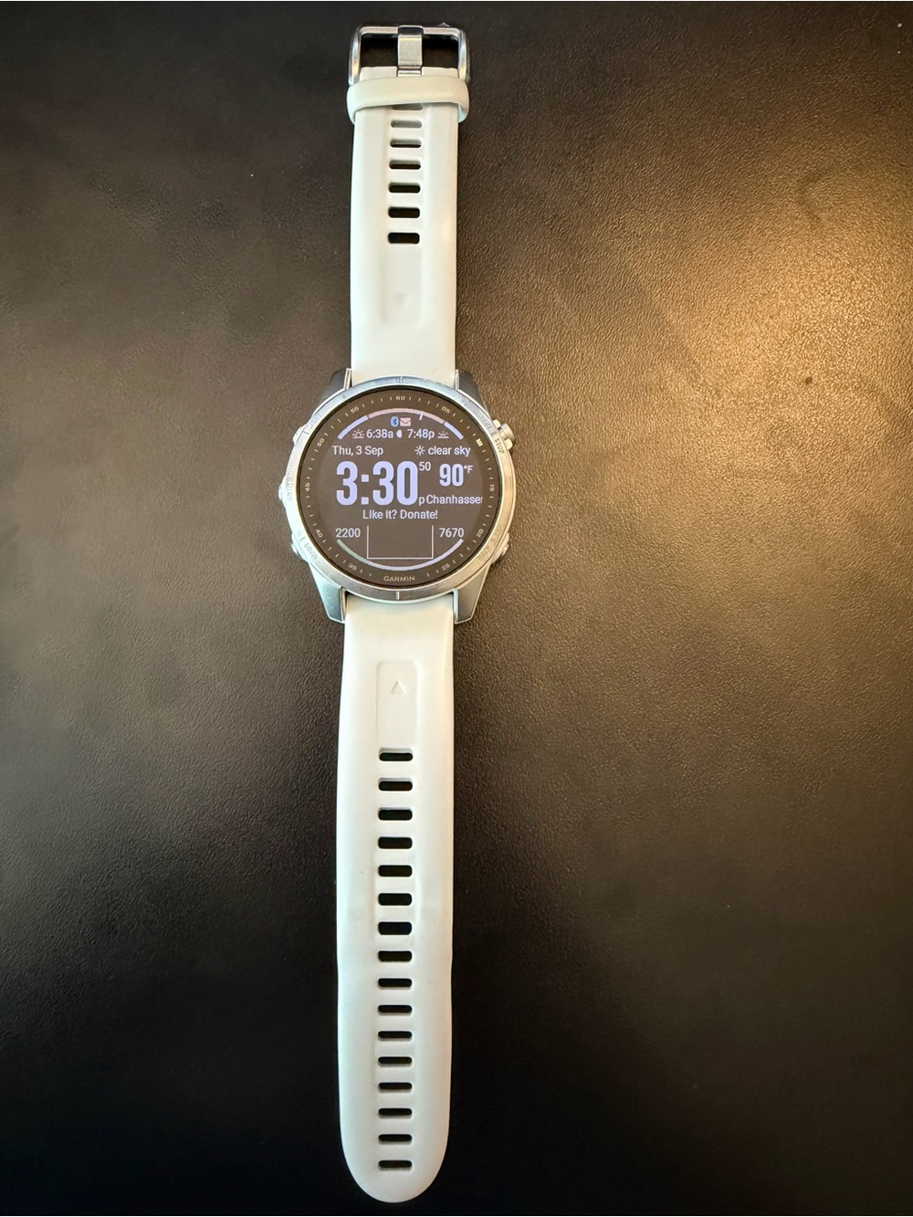Garmin Fenix 7s 42mm Silver and White Smartwatch